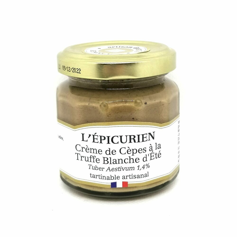 Tartinade artisanale Crème de Cèpes Truffe Blanche d'Été